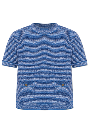 Navy blue Wool top with embroidered logo Dsquared2 - Vitkac AS